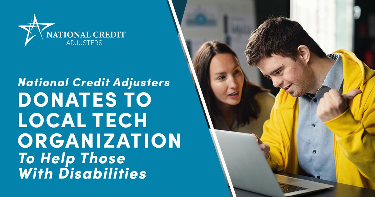National Credit Adjusters donated to TECH which provides services and programs to help adults with intellectual and developmental disabilities.